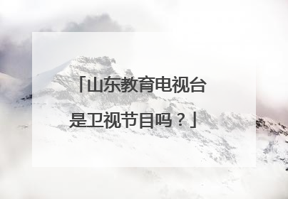 山东教育电视台是卫视节目吗？